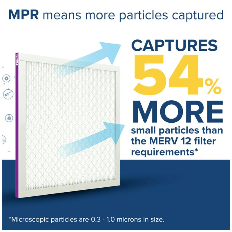 Filtrete 20x24x1 AC Furnace Air Filter, MERV 12, MPR 1500, CERTIFIED asthma & allergy friendly, 3 Month Pleated 1-Inch Electrostatic Air Cleaning Filter, 6-Pack (Actual Size 19.81x23.81x0.78 in) - Image 4
